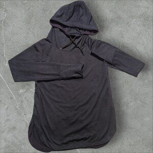 Athleta Hoodie Womens S Uptempo Heather Blue Scuba Thumb Holes‎ Soft Athleisure